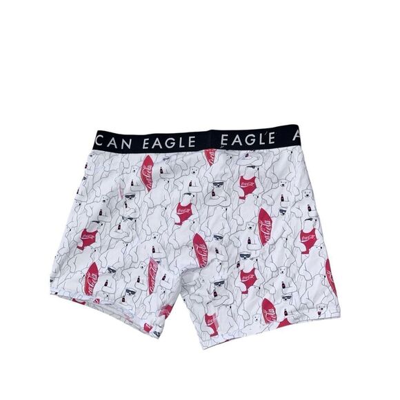 NEW WITHOUT TAGS AMERICAN EAGLE AEO POLAR BEAR COCA COLA 6" Classic Boxer Brief - Picture 1 of 6